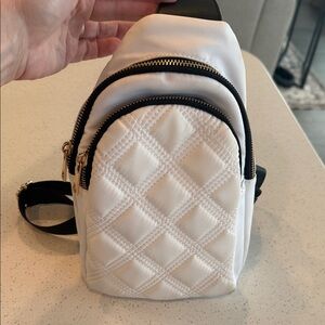 Elegant White Quilted Women's Backpack